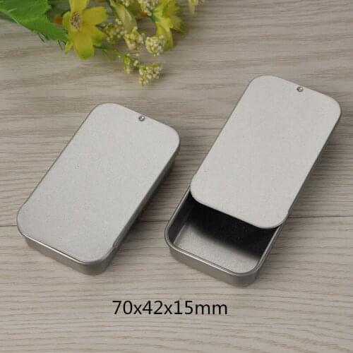Size: 70x42x15mm sliding tin box/mint tin box/lip balm packing box with food grade coating/rectangle tin