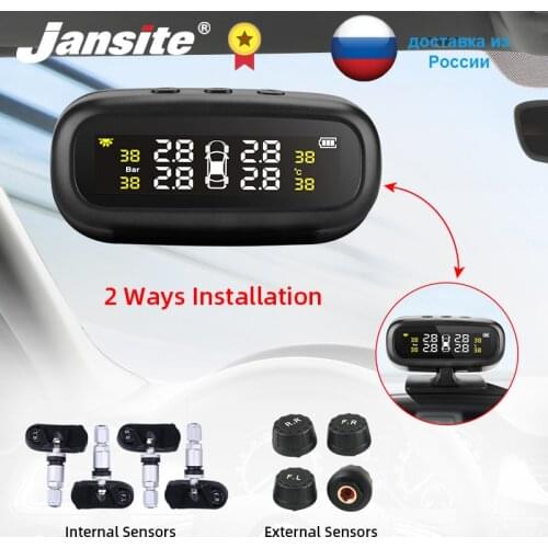 Jansite TPMS Car Tire Pressure Alarm Monitor System Display Intelligent Temperature Reverse Car Tyre Pressure Monitoring System