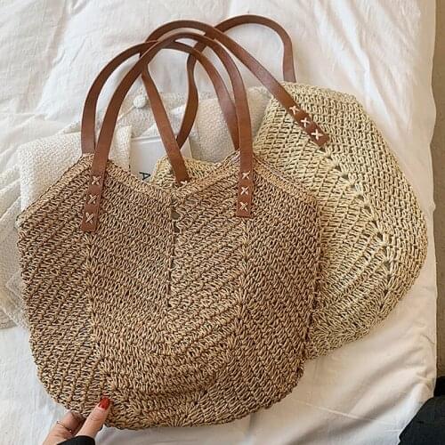 New Summer Larger Capacity Shopping Shoulder Bags For Womens Fashion Travel Beach Lady Handbags Top Handel Daily Use Bucket Bag