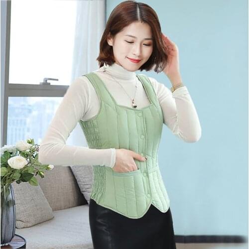 Woman Jacket Vest Vest Womens Winter Loose Short Cotton Jacket Vest down Cotton Chaleco Mujer