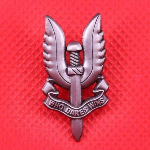 Who dares wins enamel pin SAS military brooch British Army Special Air Service metal badge forces jewelry patriotic gift men acc