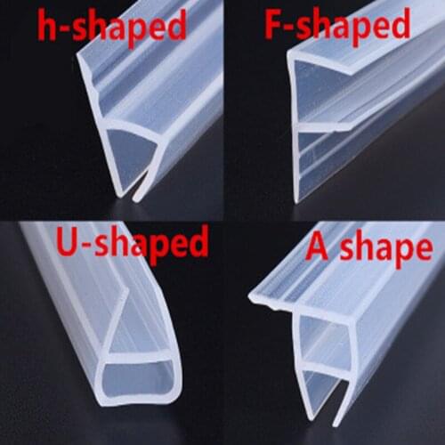 1M Silicone Seals Sliding Door Screen Shower Door Window Barn Bathroom Sealing 6 8 10 12mm Glass shower rubber seal