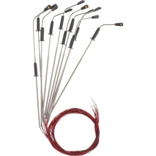 10pcs Train Railroad LED Light Garden Micro Landscape Lamppost Diorama 1:100