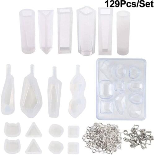 129Pcs/Set Silicone Resin Mold for DIY Jewelry Making Tool Mould Handmade