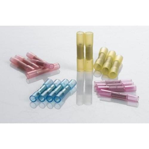 25PCS High Quality BHT1.25 BHT2 BHT5 Insulated Heat Shrink Butt Wire Electrical Crimp Terminal Connector