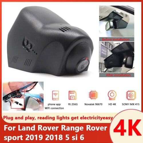 4K Plug and play Car DVR Video Recorder Dash Cam Camera For Land Rover Range Rover sport 2019 2018 5 si 6 HD 2160P high quality