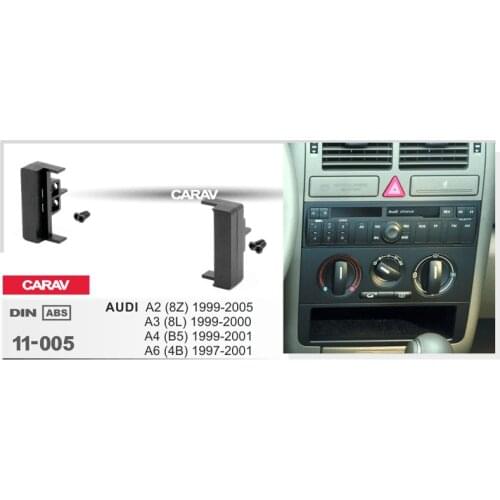CARAV 11-005 Car Stereo Radio Fascia Plate Panel Frame Kit For AUDI A2 (8Z) , A3 Stereo facia surround install trim fit Dash Kit