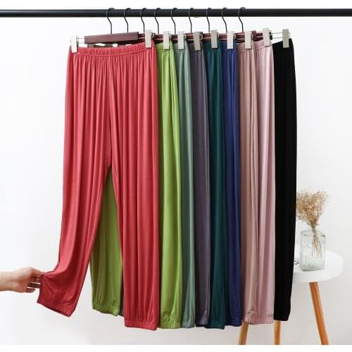 Spring and summer new modal sports casual pants womens thin high-waist loose-fitting trousers drape lantern trousers