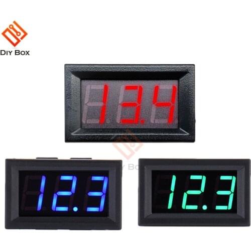 0.56'' Inch Mini LED Digital Voltmeter Voltage Meter Voltmeter Battery Capacity Volt Tester 3 Bit 2 Wires 5V 12V Dector Monitor