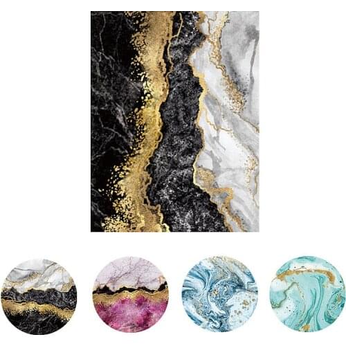 Color Marble Table Mat Heat Insulation Table Placemat Nordic Style Non-slip placemat Furniture Decoration mat Coffee Cup Mats