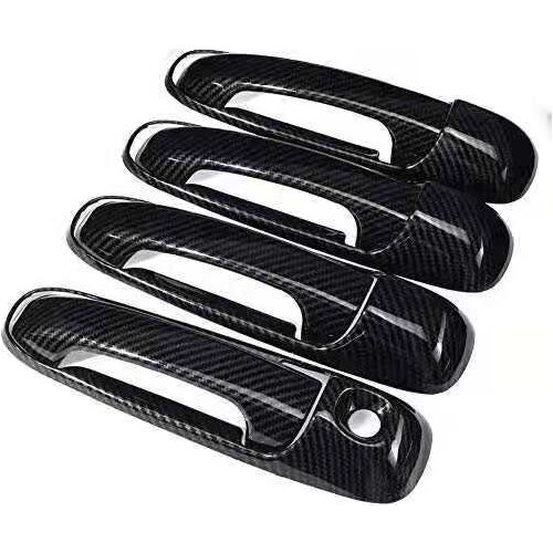 For Dodge Ram 2500 Durango 2003-2009 Car Door Handle Bar Cover Trim Carbon Fiber Style Car Styling Sticker