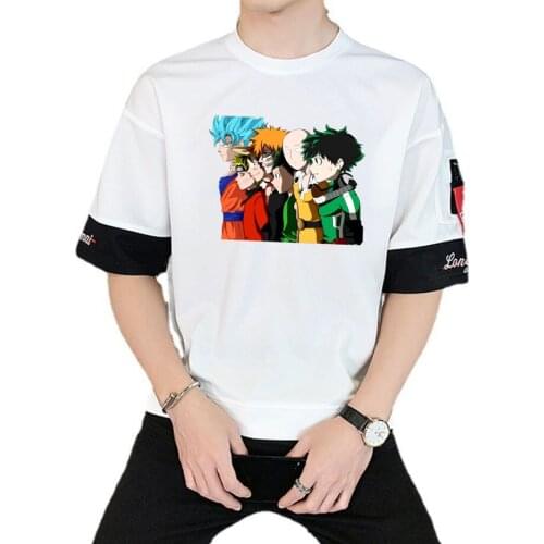 Harajuku Japan Anime My Hero Academia T-shirt Unisex Manga Streetwear T-shirt Casual Short Sleeve Teenagers Cartoon t shirt