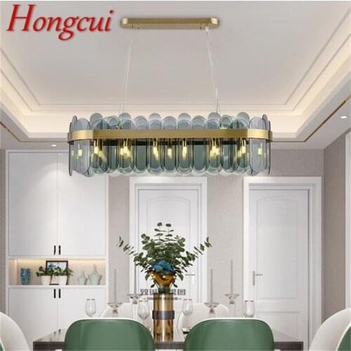 Hongcui Chandelier Postmodern Oval Pendant Lamp Simple LED Light Fixture for Home Living Dining Room