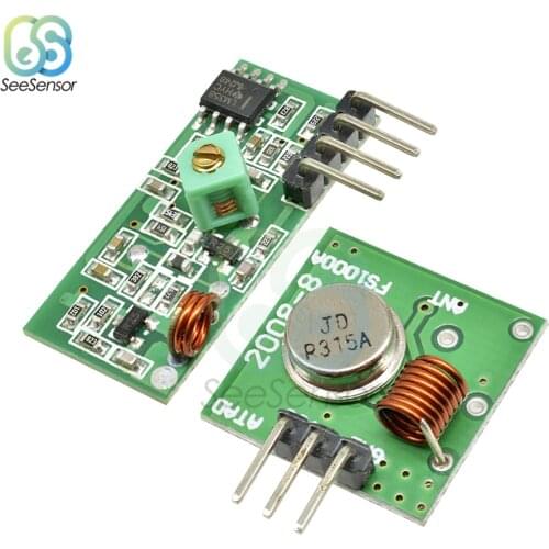 5Pcs 433MHz RF Transmitter Receiver Module Set Wireless Remote Control Link Kits ARM/MCU WL 315MHZ DIY Electronic for Arduino