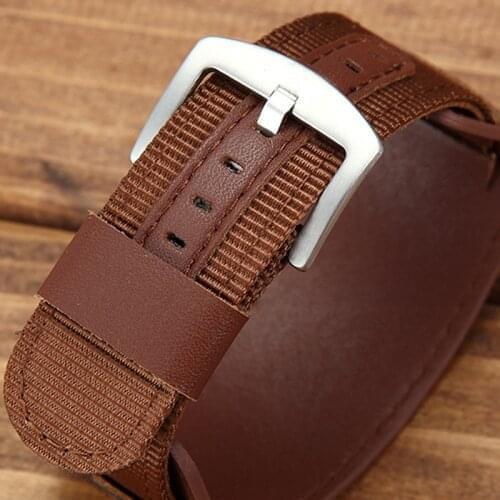Leather Watchband Men Women Trendy Watch Band 24mm 22mm 20mm 18mm Wrist Watch Strap On Belt Bracelet Metal Bucke Watch Belts