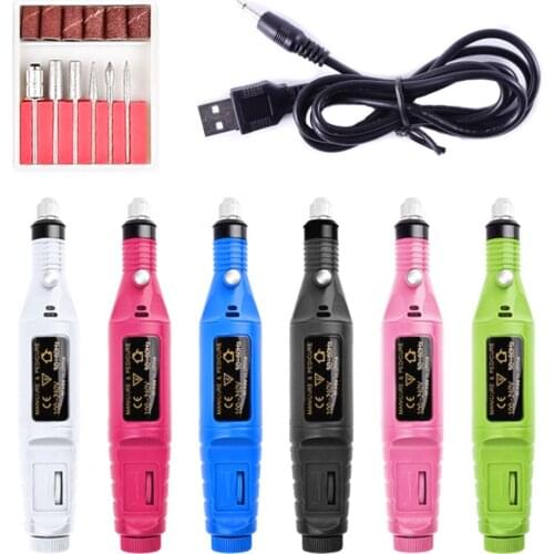 USB Electric Nail Set Manicure Set Manicure Machine Nail Drill File Grinder Grooming Kit Nail Buffer Polisher Remover