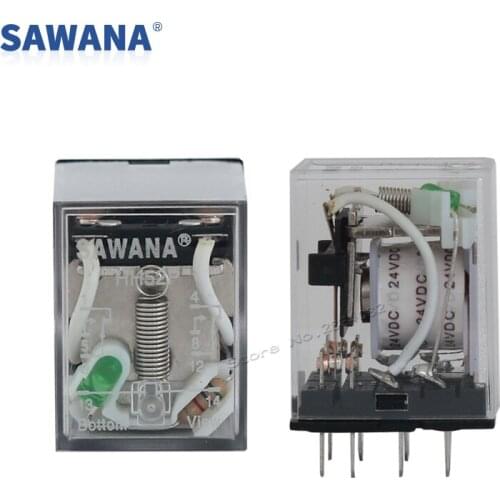 Mini Relay HH52P 8 pins AC220V DC24V Coil Relay General Purpose Small Intermediate Relay