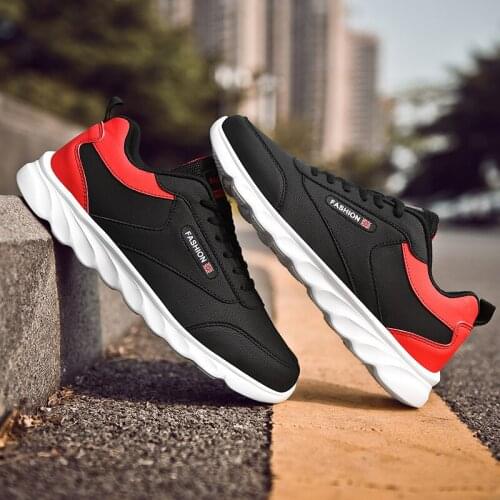 Mens Leather Sport Shoes Comfortable Shoes Fashion Black Sneakers Pvc Super Light Casual With Free Shipping Fashion Sneakers