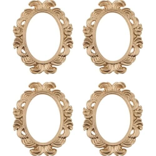 Pack of 4 Novelty Baroque Oval Resin Table Wall Door Frame Wedding Party Photo Prop