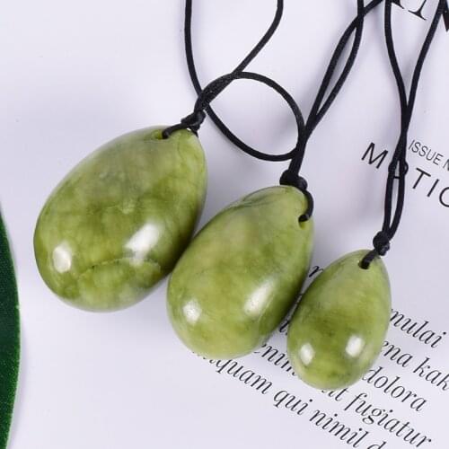 Jade Yoni Egg Massage Ball Set Natural Helu Jade Crystal Mineral Massager Kegel Exercise Pelvic Floor Muscle Vaginal For Women