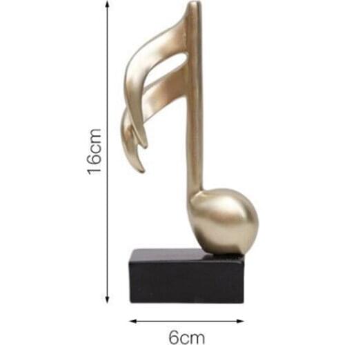 Desktop Decor, Musical Note Shaped Ornament Resin Figurine Decorative Artware for Home Shops