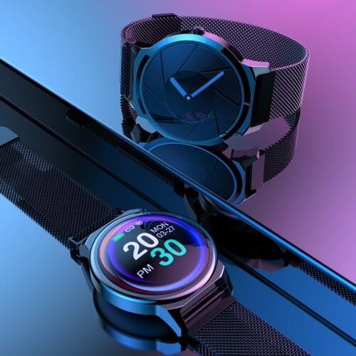 New Smart Watch ELF1 Full Touch Round Screen Heart Rate Blood Pressure Monitor Waterproof Smart Watches Men Women for Android