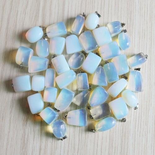 Wholesale 50pcs High Quality Natural Opal Stone Irregular Pendants DIY Jewelry Making Earring Necklace For Women Gift