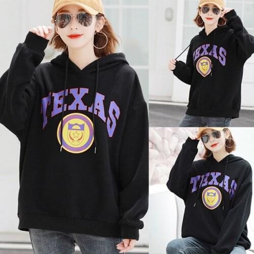 Autumn Women Hooded Loose Hoodies Streetwear Trendy Leisure Korean Style Harajuku Sweatshirts
