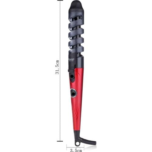 Pro Heating Hairdressing Hair Curlers Curling Wand Rod for All Hair Types Adjustable Temperature Spiral Hair Curling Iron