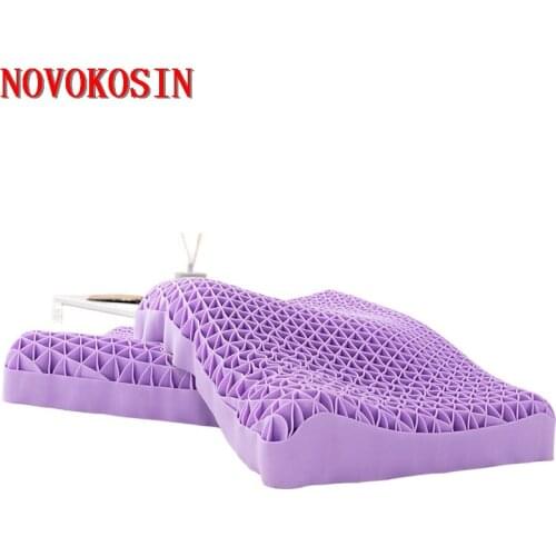 2021 Web Celebrity Pectin Pillow TPE Black Tech Neck Pillow Washable Curve Breathable Silicone Non Pressure Latex WavePillow