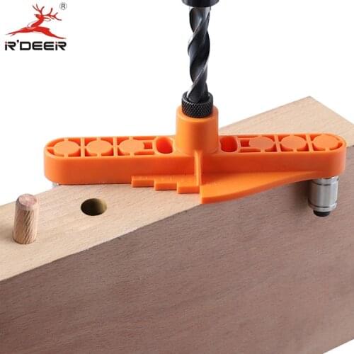 2 In 1 Self-Centering Dowel Jig Adjustable Straight Hole Puncher Locator ABS Center Finder for Drilling Marking Woodworking Tool