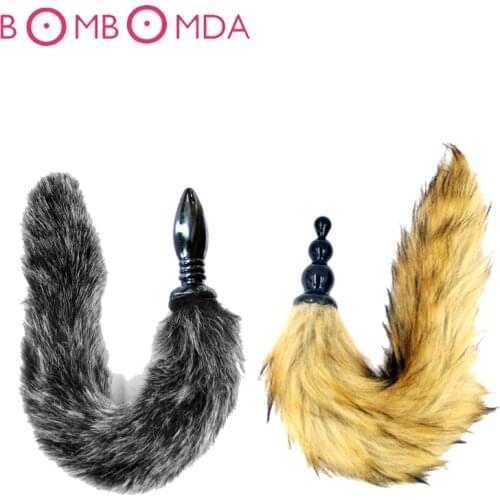 Sex Animal Tail Anal Toys Fake Fur Anal Plug G-Spot Massage Butt Plug BDSM Flirt Products Anus Plug For Women Couple Adult Games
