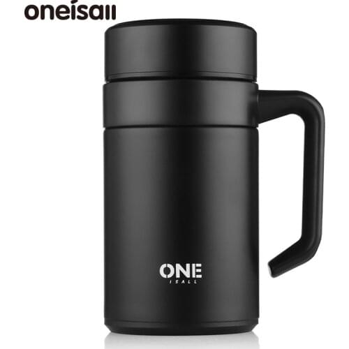 Thermal Mug Infuser 400ml Stainless Steel Thermos Mugs Office Cup With Handle With Lid Insulated Tea mug Thermos Cup Office