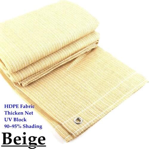 Thicken Beige Sunshade Net Anti-UV HDPE Garden Sun Shade Net Cloth Succulent Plants Shading Net Balcony Safety Privacy Net