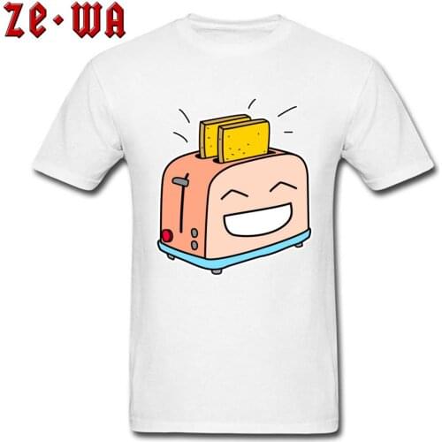 Funny Cartoon T Shirts For Boy Happy Toaster Graphic 16 Colors Men Tshirt Short Sleeev Summer Fashion Tops Tees Drop Shipping