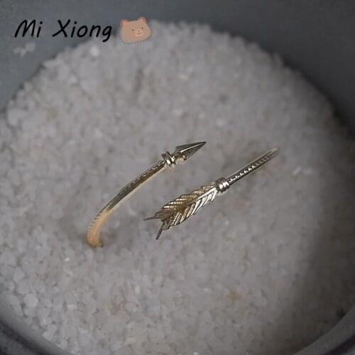 Mi Xiong Real 925 Sterling Silver Rings for Women Cupid Feather Engagement Wedding Party Gift Luxury Jewelry Trendy Style Unique