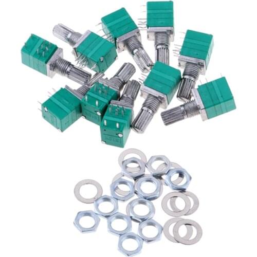 10 Pieces Double Potentiometer B10K Audio Power Amplifier Sealed Potentiometer