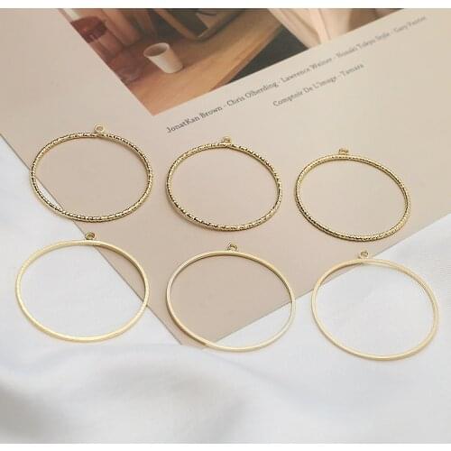 10pcs copper electroplating hollow fashion earrings trend 2020 simple retro batch flower circle pendant diy jewelry accessories