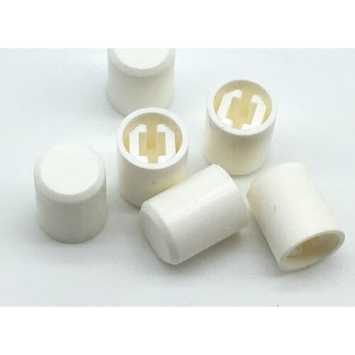 100pcs/lot Switch Button Cap White Color Power Switch Cap Straight Key Switch Cap
