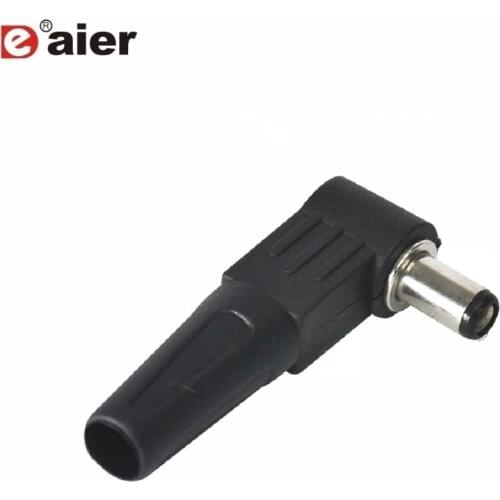 20PCS Black 5.5mm x 2.1mm Male DC Power Jack Solder Connector Adapter Plug DC With Tail DC2.1-M1