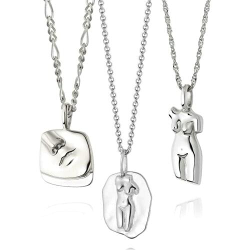 316L Stainless Steel Body Pendant Neckalces For Women Unique Canadian Designer Abstract Choker Jewelry Party Gifts