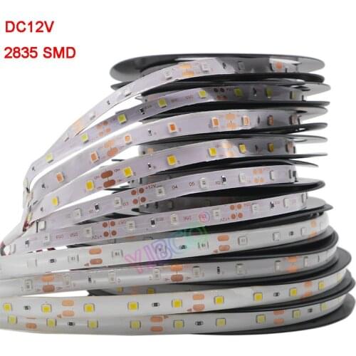 5m 2835 5050 Led Strip light tape 60led/m RGB/White/Warm white/Red/Green/Blue/Yellow Led Strip Tape Lamp Diode Flexible DC12V