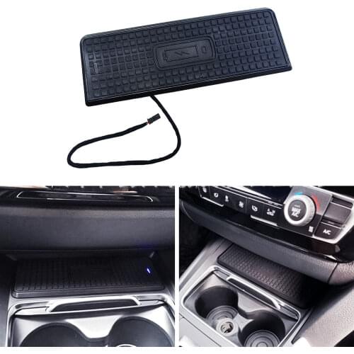 Car QI Wireless Charger Fast Charging Module Cup Holder Panel for iPhone For BMW 3 4 Series F30 F34 F32 F36 2014 2016 2018