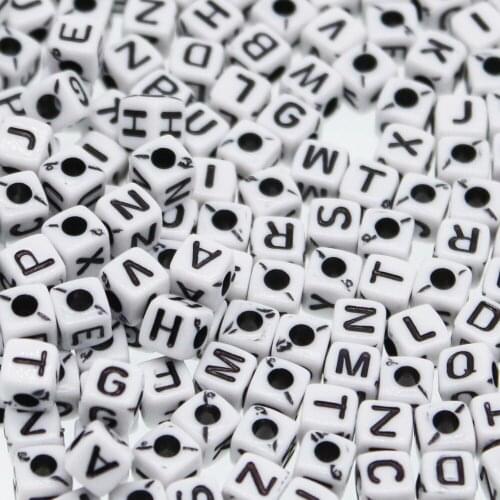 CHONGAI 500Pcs 5mm Random Mixed Alphabet Letter Spacer Beading Beads For Jewelry Making DIY Necklace Bracelet Beads Accessories