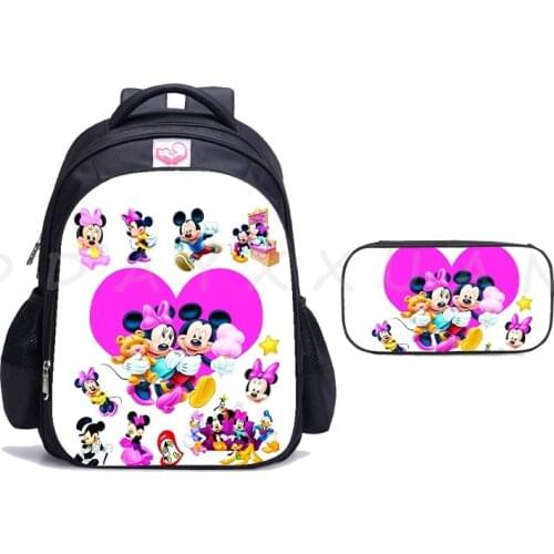 Disney Cartoon Backpack For Baby Boys Girls Minnie Mickey Mouse Children Lovely Schoolbag Kindergarten Schoolbag Kids Gift