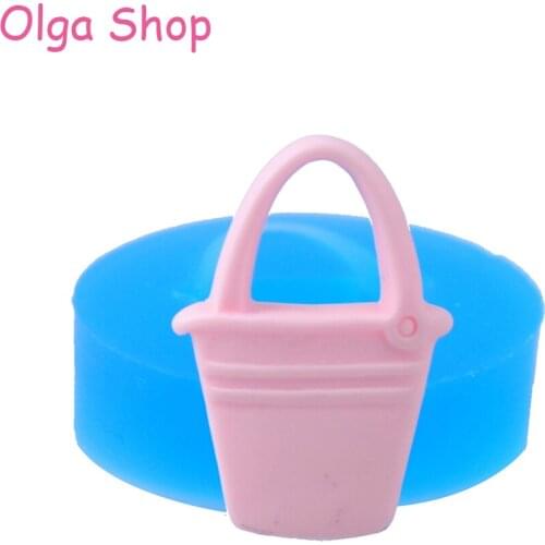 FYL157 Sand Pail Silicone Mold Sand Bucket Silicone Mold Bucket Silicone Mold Beach Bucket Mold 27mm - forma de silicone