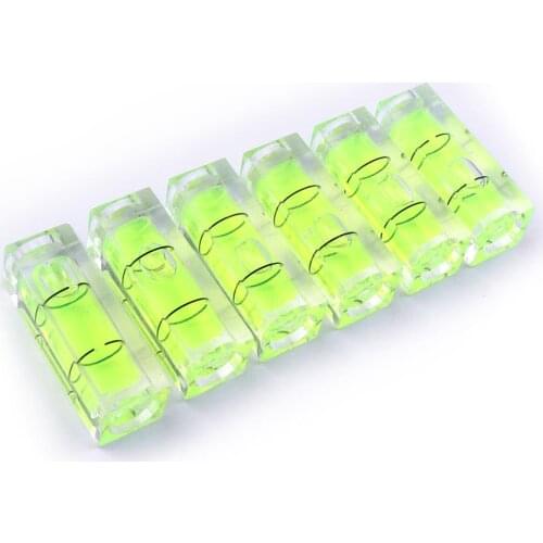 Hot 8/12Pcs 29*10*10mm Green Acrylic Square type Spirit Bubble Level Mini Level Bubble for Level Measuring Instrument Tools