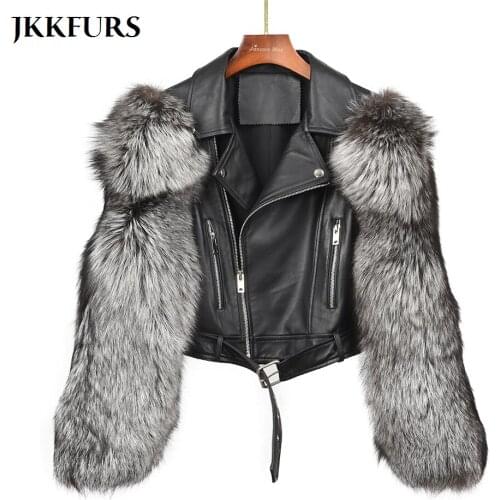 Женские кожаные куртки с мехом Jancoco Max China At AliExpress