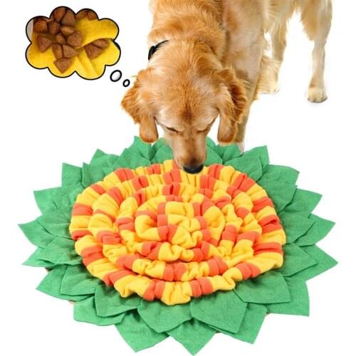 Flower Slow Food Play Training Blanket for Dogs Pet Dogs Sniffing Mat Anti-choking Dog Mat Interactive Pet Training Products