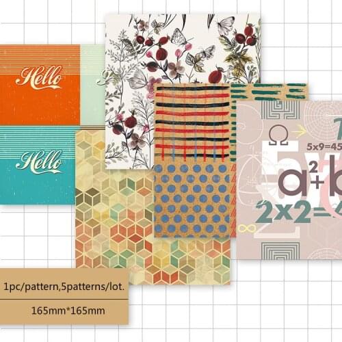 KSCRAFT 5pcs Vintage Flowers Background Stickers for Scrapbooking Happy Planner/Card Making/Journaling Project